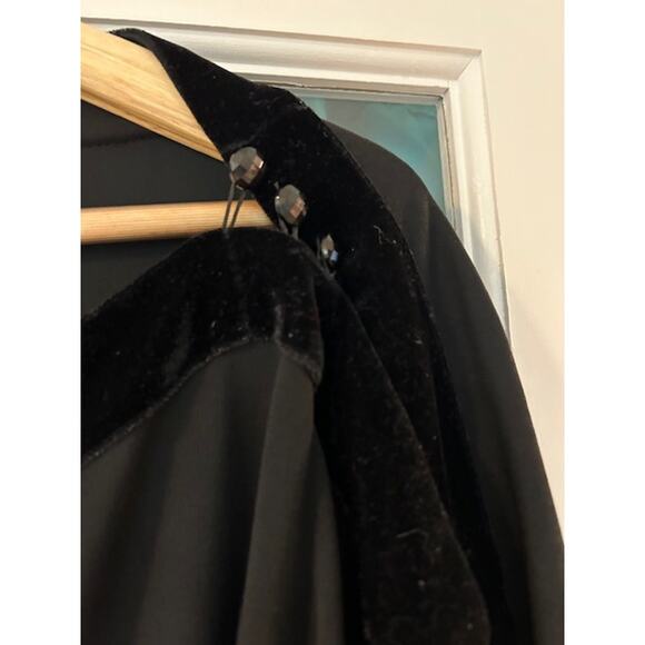 SOFT SURROUNDINGS Tunic Black Boat Neck Dressy Night Out Party Velvet Velour 1X - Picture 7 of 11